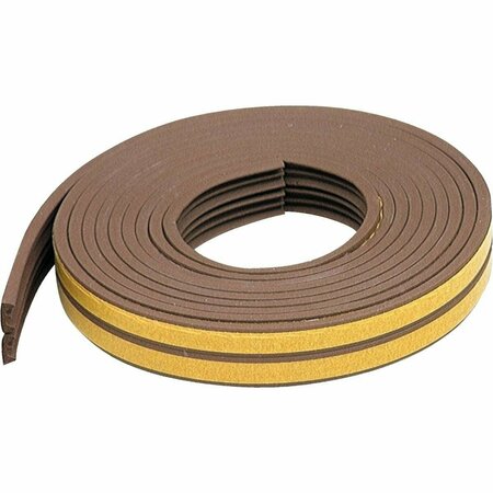 M-D Brown 17 Ft. 3/8 In. Extreme Temp Small Gap Rubber Weatherstrip, Brown 02592